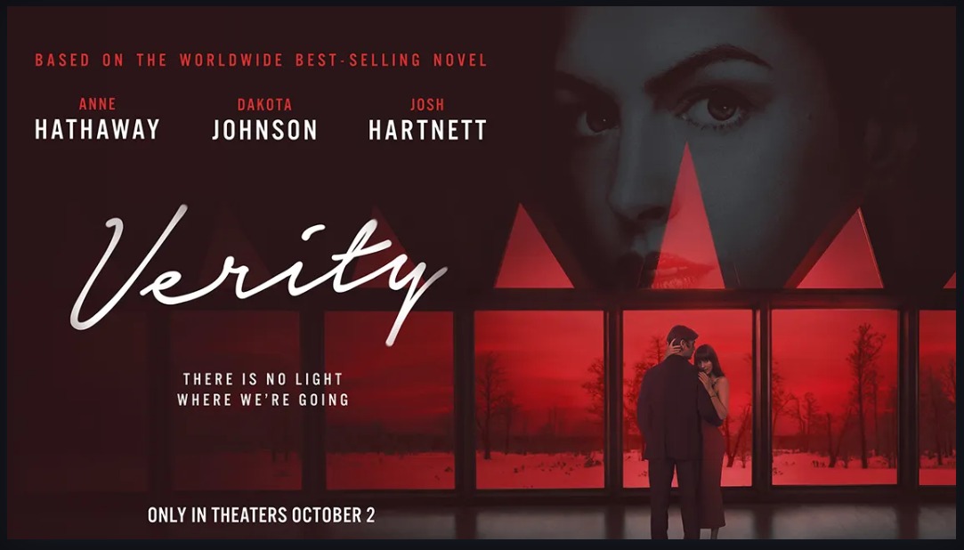 Verity movie starring Dakota Johnson, Anne Hathaway and Josh Hartnett in a dark psychological thriller based on Colleen Hoover’s novel